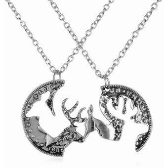 Fashion Best Friends Honey Love Couple Pendant Necklace 2  ~ 