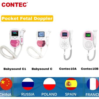 sonda Babysound CONTEC-Doppler cardíaco Fetal portátil de bolsillo 