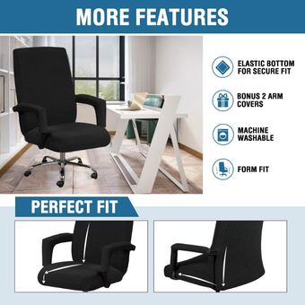 Funda universal para silla con 2 reposabrazos,funda para silla de ordenador 100%,fibra de poliéster,elástica,lavable,extraíble,3 uds. #coffee 