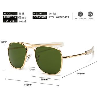 Ao Gafas De Sol De Aviación Para Hombre Lentes De Sol Con Caja sunglasses 