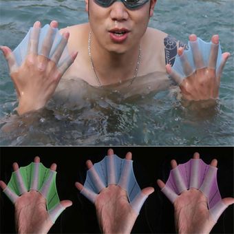palmeras para nadar guantes de natación con aletas Guantes de natación con aletas de mano de silicona 