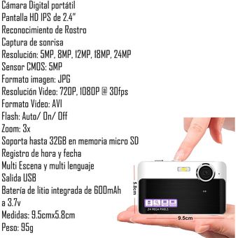 Cámara Instantánea Niños 24mp+regalo Tarjeta 32gb