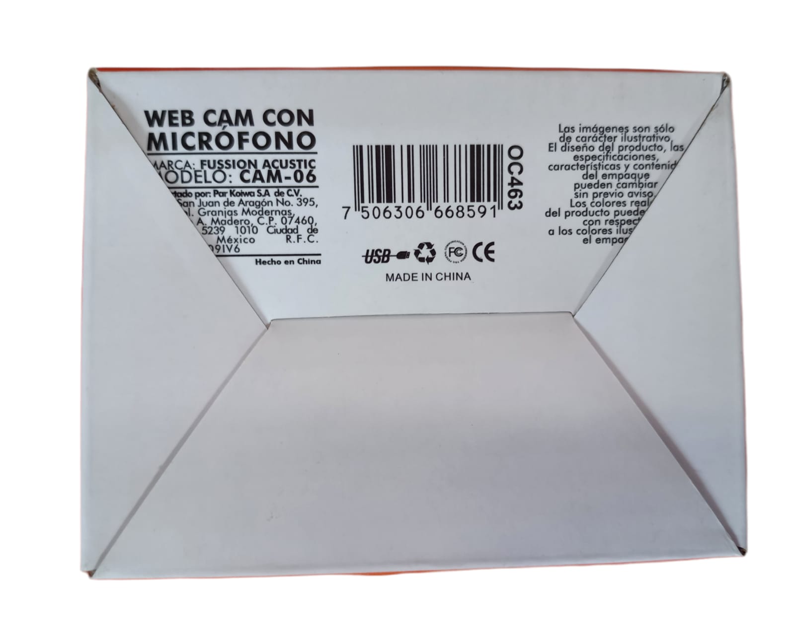 Webcam Fussion CAM-06 with Microfono 480p