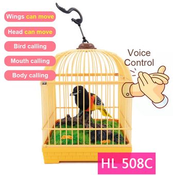 jaula eléctrica con control de voz Juguetes familiares de aves parlantes para niños regalo 