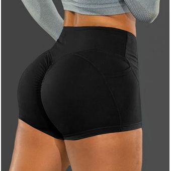 Encaje De Mujer De Moda Cintura Alta Pantalones Cortos Deportivo Yoga Leggings Pantalones Cortos N1D5 