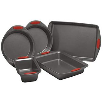 Recipientes para horno Rachael Ray set 5 p antiadherentes Azul agave 
