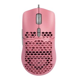 Mouse Gamer Delux M700A Honeycomb RGB, 7 Botones, 7200 dpi Rosado