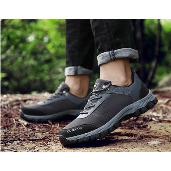 Zapatos de hombre de senderismo al aire libre de otoño-gris 