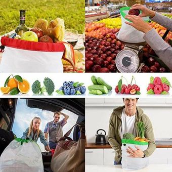 Verduras y frutas Sundries paquete bolsa de malla Sundries Storage Mesh Bag 