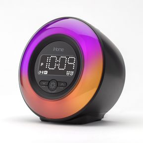 Bocina Bluetooth Reloj Despertador iHome iBT295B Luces Color