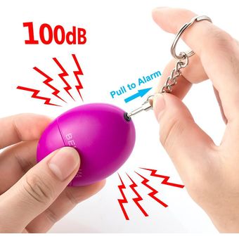 Alarma de autodefensa 100dB con forma de huevo para niña y mujer,pro 
