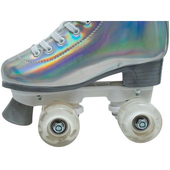 Patines de 4 ruedas para niñas Fuxion Sports Escarcha blanco 22