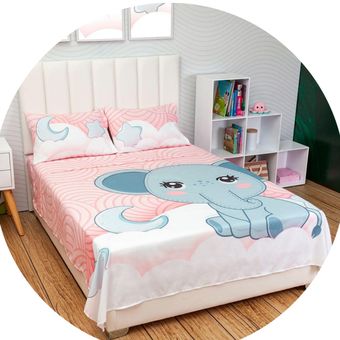 sábanas infantiles elefantes para cama de 90 - compre online
