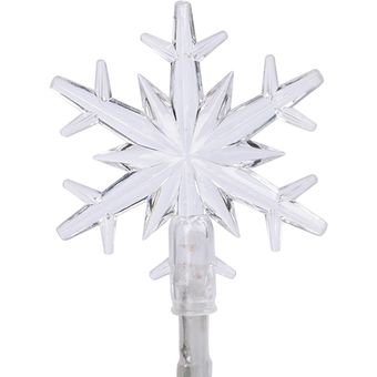 20 Luces Led Figuras Snowflake Acrilico Navidad 