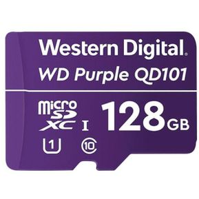 Memoria microSD WD de 128 GB PURPLE Para Videovigilancia