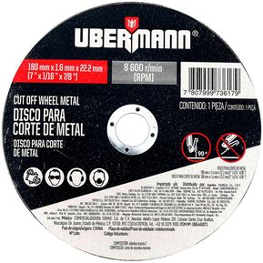 Disco para Corte Ubermann Metal 445073UBE 7x116