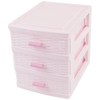 Cajón de plástico diseñado caja de almacenamiento de joyería de 3 comp 