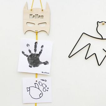 decoración artesanal para colgar en la pared organizador de accesorios de fotografía Colgante de madera de estilo nórdico para cama de bebé adorno para horquilla de bebé 