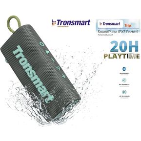 Parlante Bluetooth Tronsmart Trip Gris- Waterproof IPX7- 20hrs musica