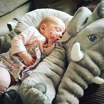 Almohada Abrazadora Elefante Relajante 60 cm Bebes Niños Niñas