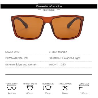Gafas De Sol Polarizadas Para Hombre Y Mujer Lentes Cuadrados sunglasses 