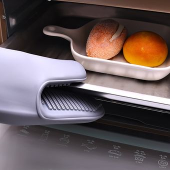 1 Pc guante para microondas horno de barbacoa de la olla caliente manoplas de cocina resistente al calor cocina mitones de silicona 