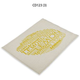 Manteles de mesa con patrón de combinación de servilletas y letras manteles individuales de 32x42cm con imágenes de calabaza almohadillas de vaso para plantas servilletas de tela decoración del hogar moderna 