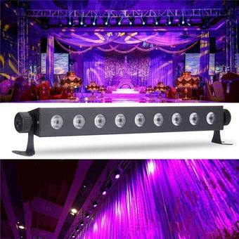 9x3W UV LED Barra de luz negra Blacklight DJ Club Party Lámpara de decoración de pared de Halloween Enchufe de la UE Enchufe de la UE 