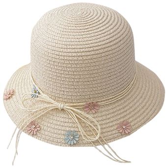Sombrero de paja con lazo para niños y niñas,sombrero de p 