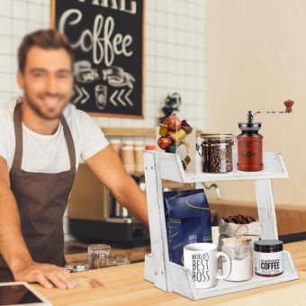 GENERICO Soporte Organizador De Utensilios De Cocina Y Tazas Cafe