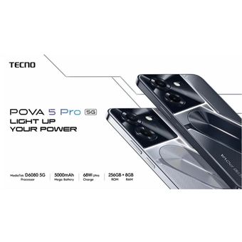 Celular Tecno POVA 5 Pro 5G 256GB/8GB - Negro TECNO