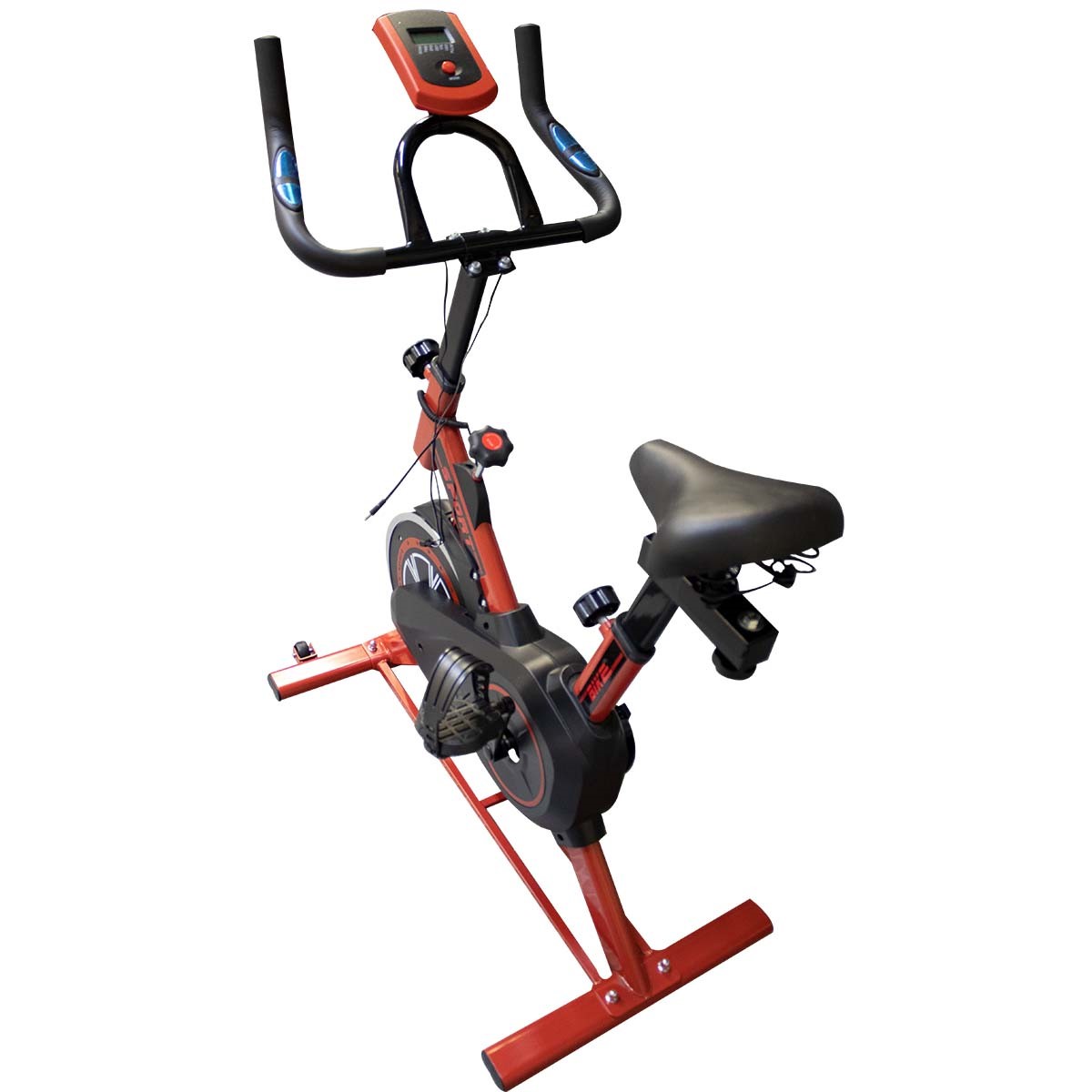 Bicicleta Spinning Fitness Estática Hogar Gym 22-24 kg Color Rojo JS2019DR Kingsman