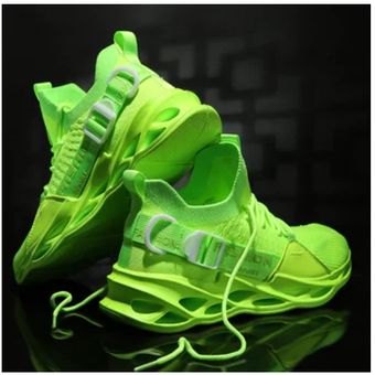 Verde Zapatillas deportivas transpirables de malla para hombre 
