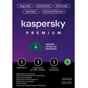 Kaspersky Antivirus Premium 2023 Key 1 Año 1 Dispositivo -...