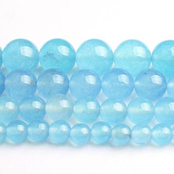 Las Joyas De Cuentas Sueltas Redondas De Calcedonia Azul Un Las Joyas De Cuentas Sueltas Redondas De Calcedonia Azul Un