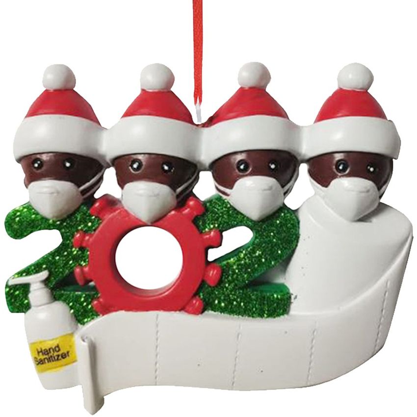 Adornos de Navidad Mini Doll Decoration Colgante con máscara y sombrero de Navidad