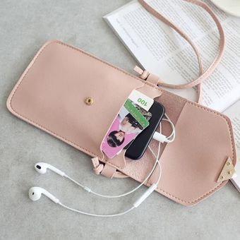 #Deep Pink Mini bolsa para teléfono móvil con cierre tipo Corazón Bolso de mujer para teléfono transparente bolso de hombro horizontal Cartera de monedas 