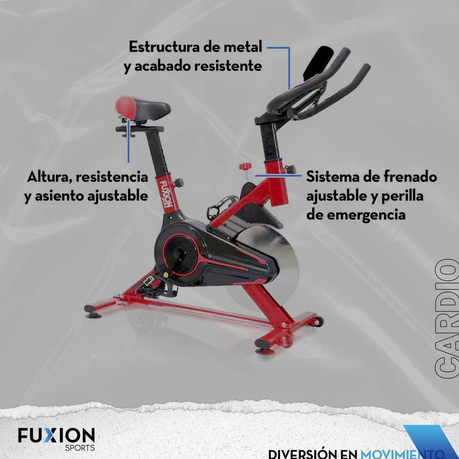Bicicleta Spinning 6 kg Fija Fuxion Sports Hogar Cardio (L)