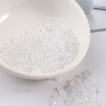 20g1200pcs Brillante Y Transparente 2mm 120 Semillas Checas 
