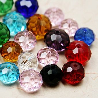Perlas De Vidrio Espaciadoras Circulares Multicolores De De 