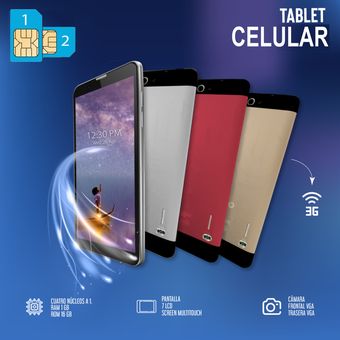 Tablet Celular Pantalla LCD 7 Pulgadas Dual Sim 3G Android 8.1 BLEYTEC