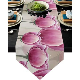 Corredores de la tabla de turquesa moderno tulipán flor tapete de me 