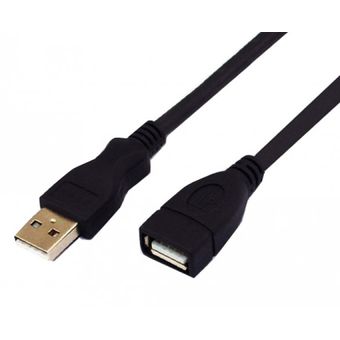 Cable Extensión Usb 2.0 Macho A Hembra 3 Metros - Negro GENERICO