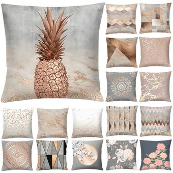 Cubiertas de almohadas de patrón único de Peach Piel de acento 