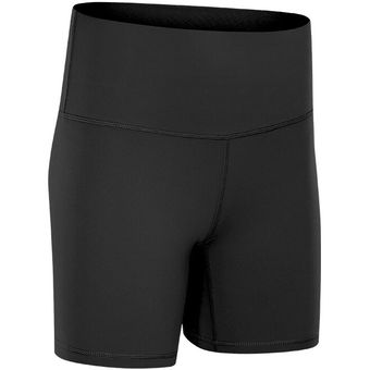 #Black pantalones cortos elásticos sin costuras para mujer,mallas de entrenamiento para gimnasio,F 