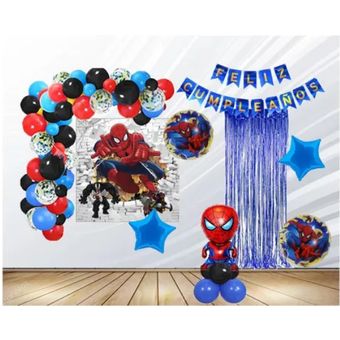 Kit De Decoración Globos Fiesta Cumpleaños Spiderman