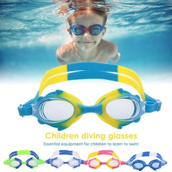 espejo de natación de plást Gafas portátiles de silicona para niños 