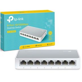 Switch Fast Ethernet 10/100Mbps 1.6Gbit/s 8 Puertos No Admin...