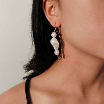 Perlas De Perlas Elegantes Shi Xin Pendientes De Las Mujeres 