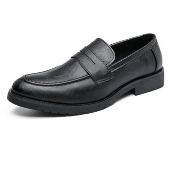 Zapatos de cuero de negocios para hombres Mocasines casuales 